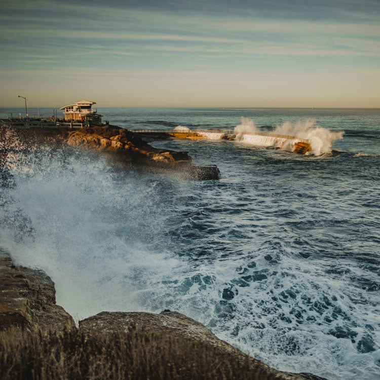 Waves crashing