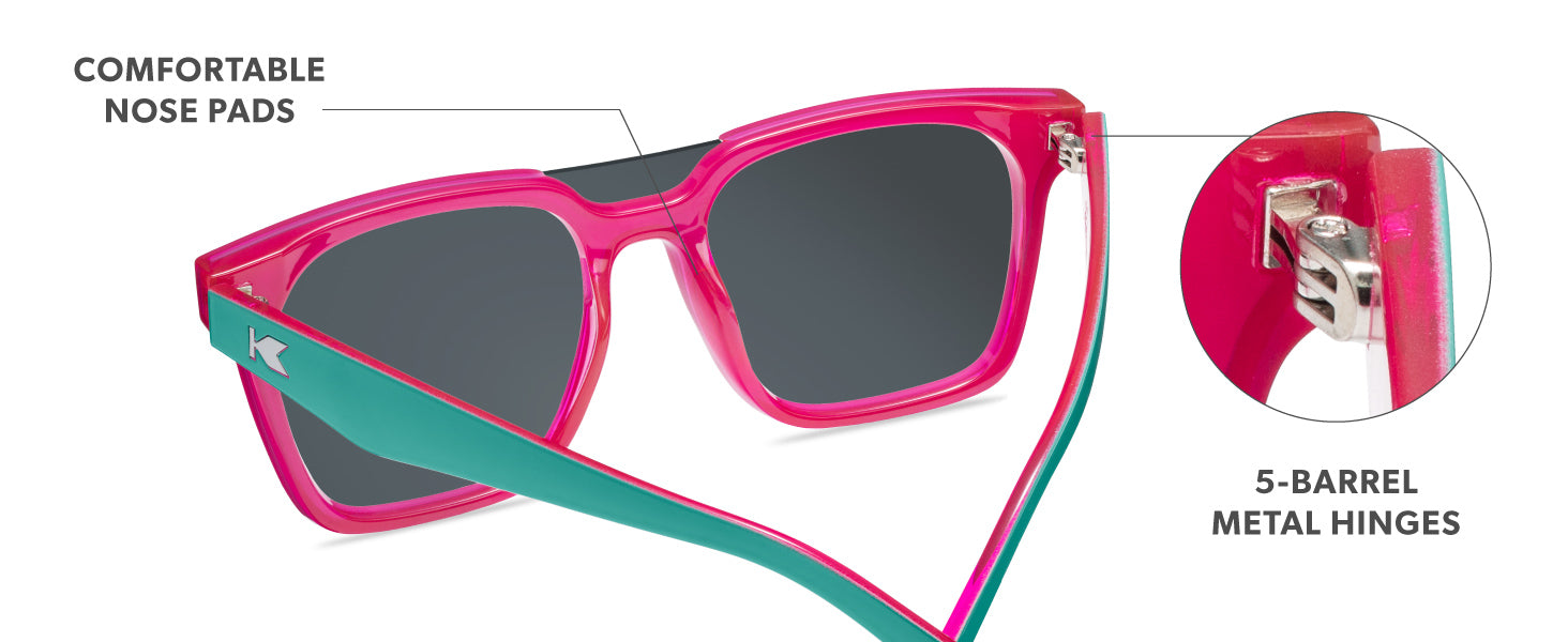 Afters Sunglasses Features: Comfortable Nose Pads and Metal Hinges
