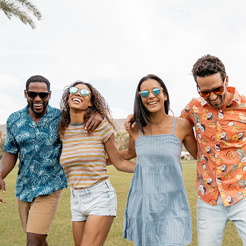 Group of friends wearing Knockaround Sunglasses