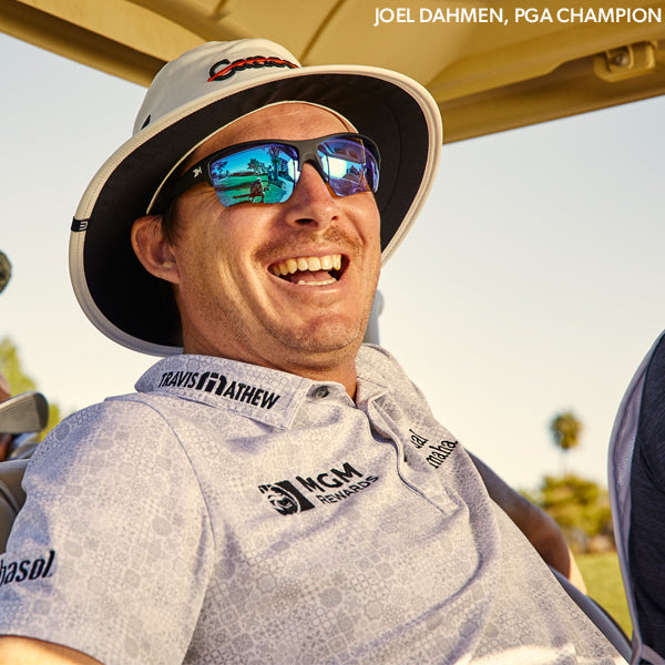 Joel Dahmen wearing with Knockaround Flight Paths