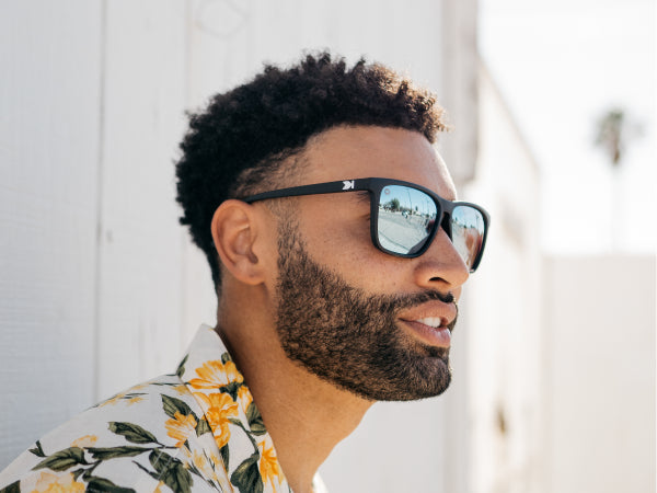 Man wearing Knockaround sunglasses