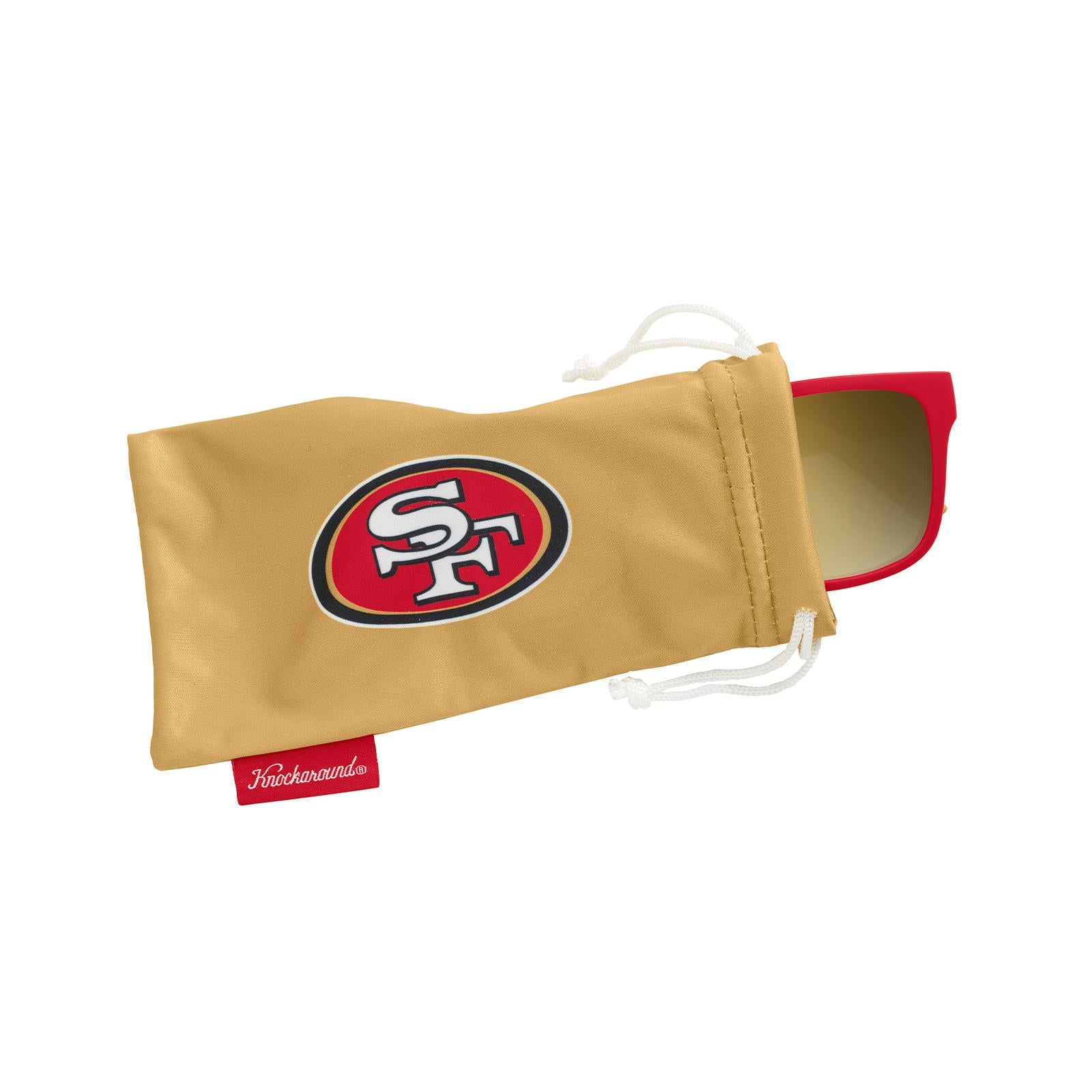 Knockaround and San Francisco 49ers Torrey Pines Sport Sunglasses, Pouch