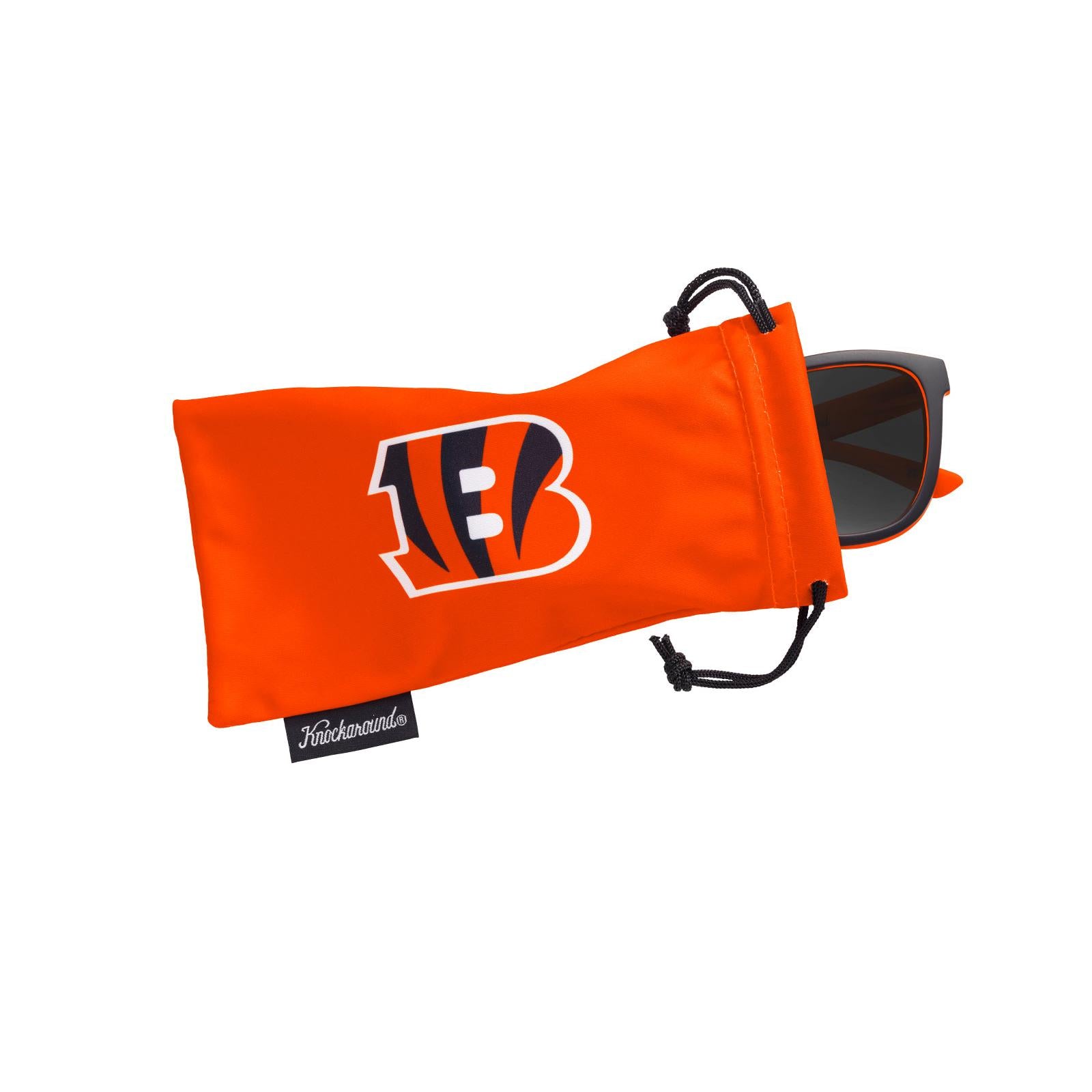 Knockaround and Cincinnati Bengals Premiums Sport Sunglasses ,  Pouch