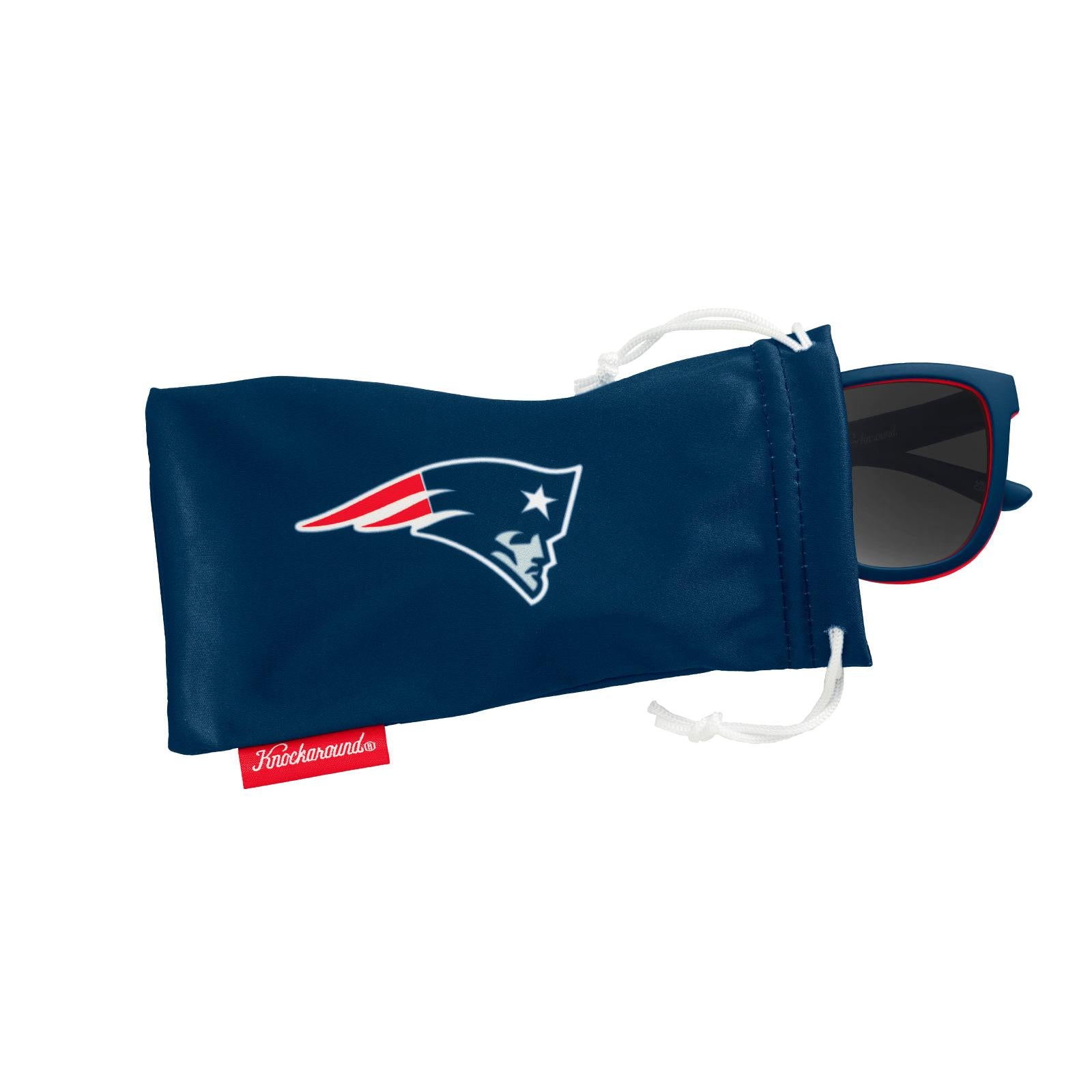 Knockaround and New England Patriots Premiums Sport Sunglasses,  Pouch