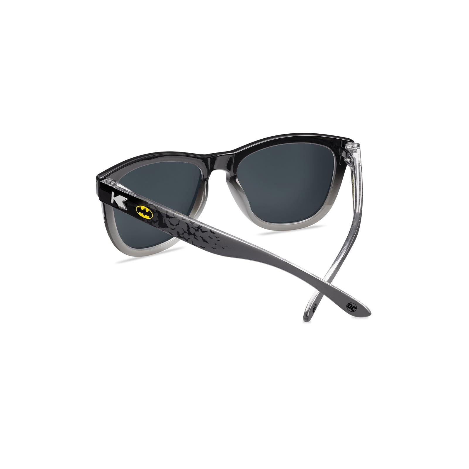 Knockaround Batman Kids Premiums Sunglasses with polarized silver lenses, back