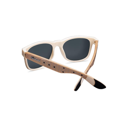 Knockaround and Fender® Black Stratocaster™ Fort Knocks Sunglasses with polarized grey lenses, back