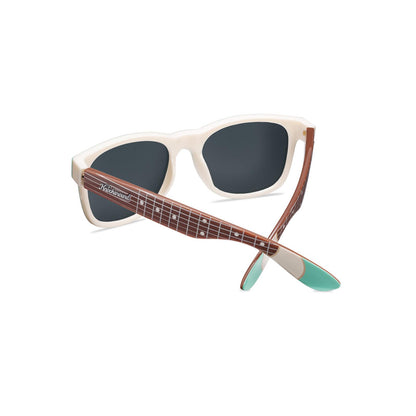 Knockaround and Fender® Surf Green Stratocaster™ Fort Knocks Sunglasses with polarized grey lenses, back
