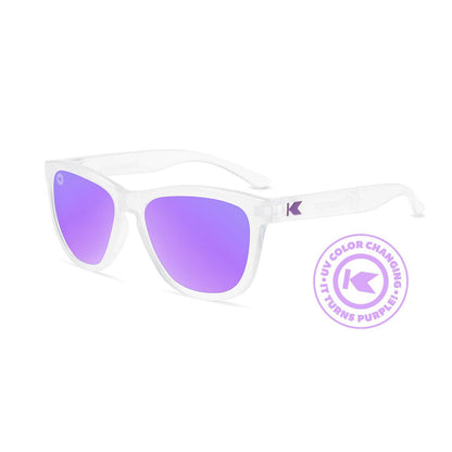 Kids Sunglasses with UV color changing frames and polarized lilac lenses, Flyover