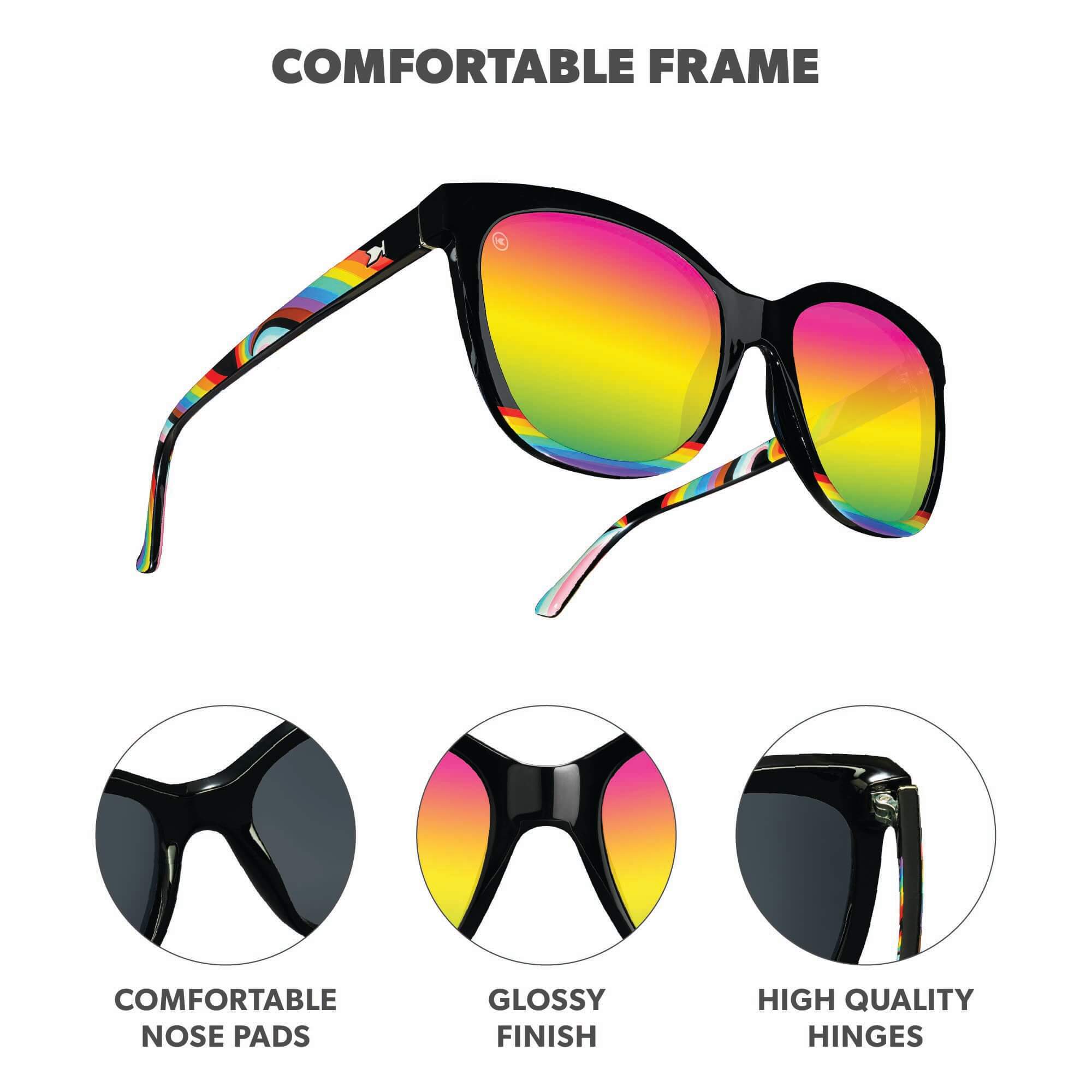 Rainbow on My Parade Deja Views Sunglasses, Frame Features
