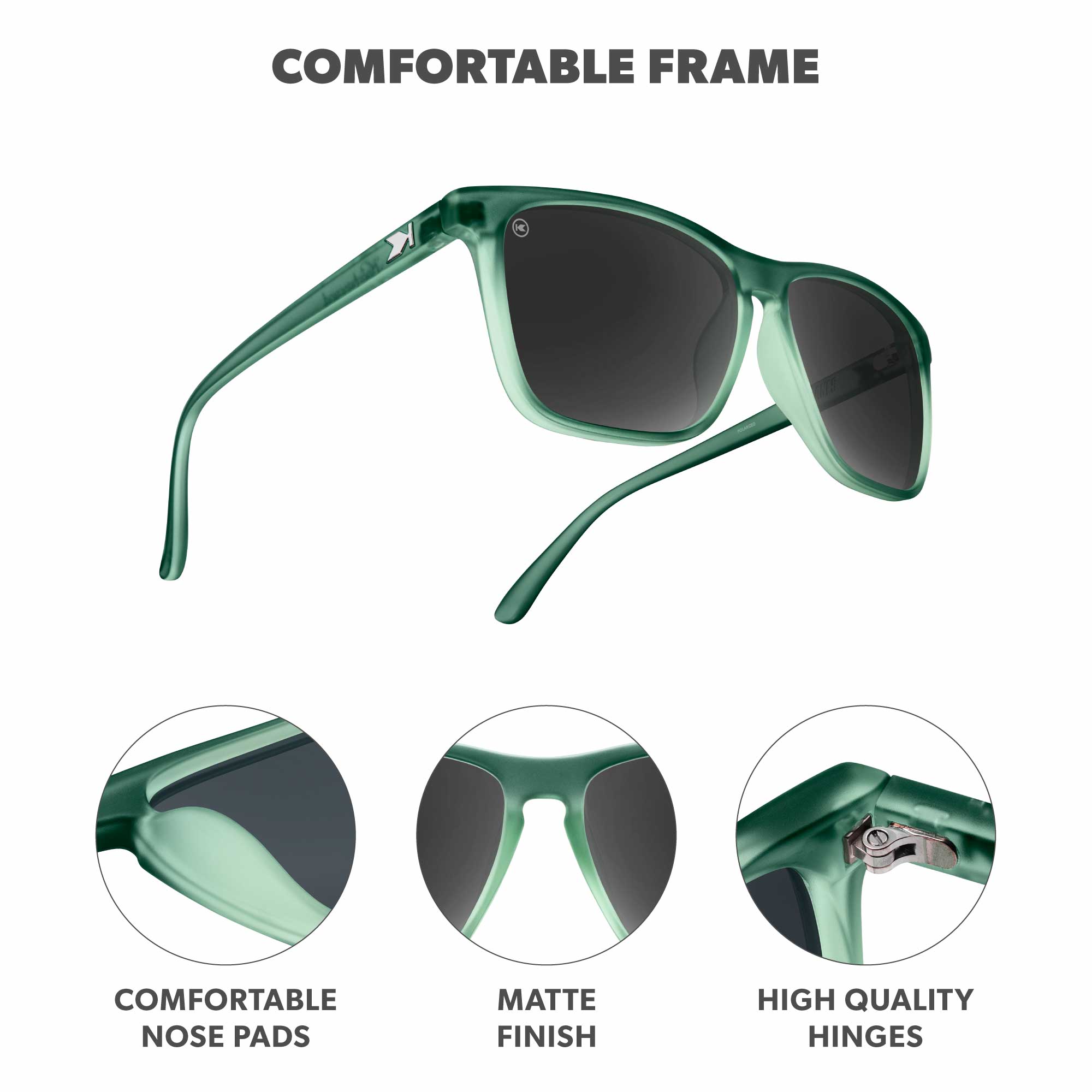 Glass Beach Fast Lanes Sunglasses, Frame Features