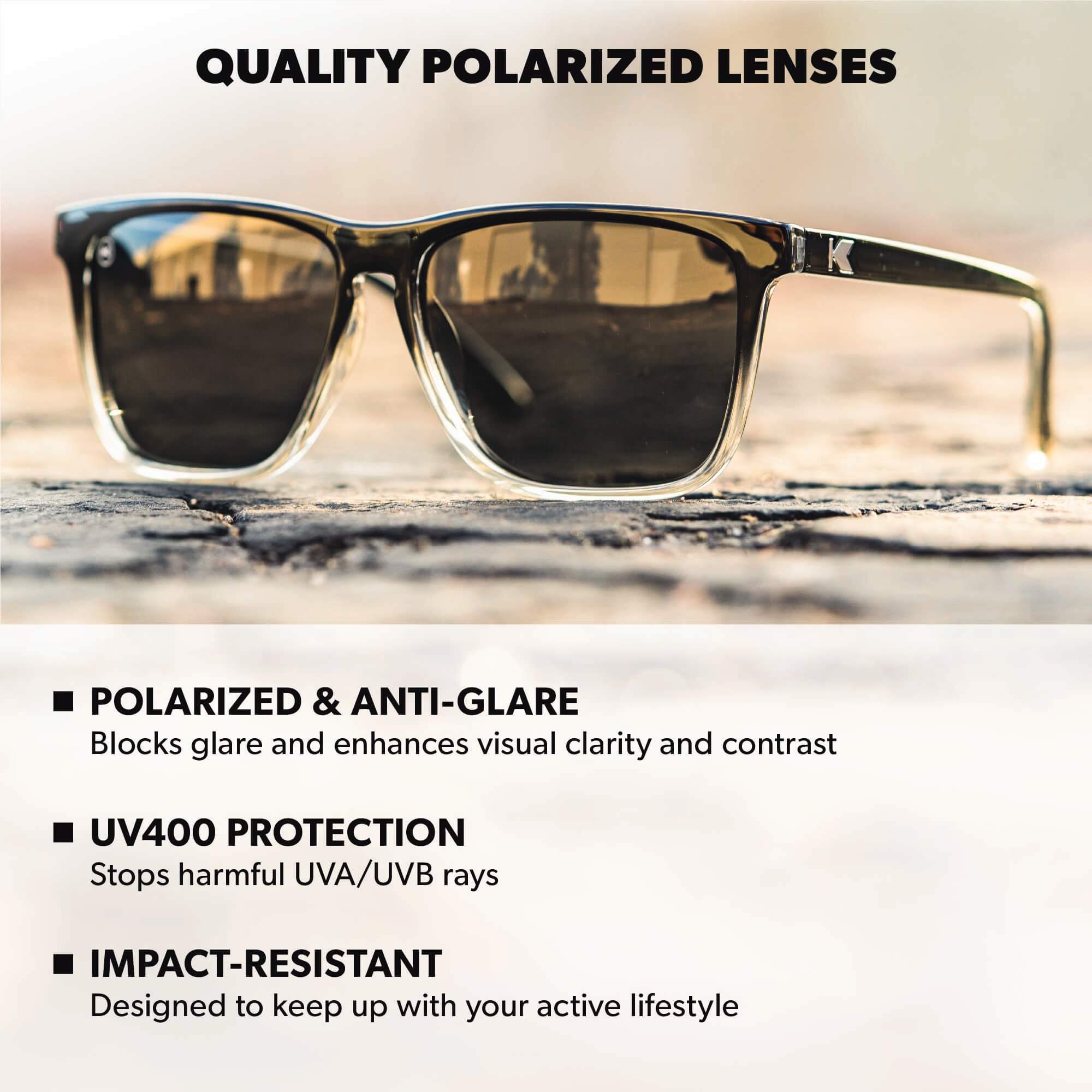 Obsidian Fast Lanes Sunglasses, Lens Features