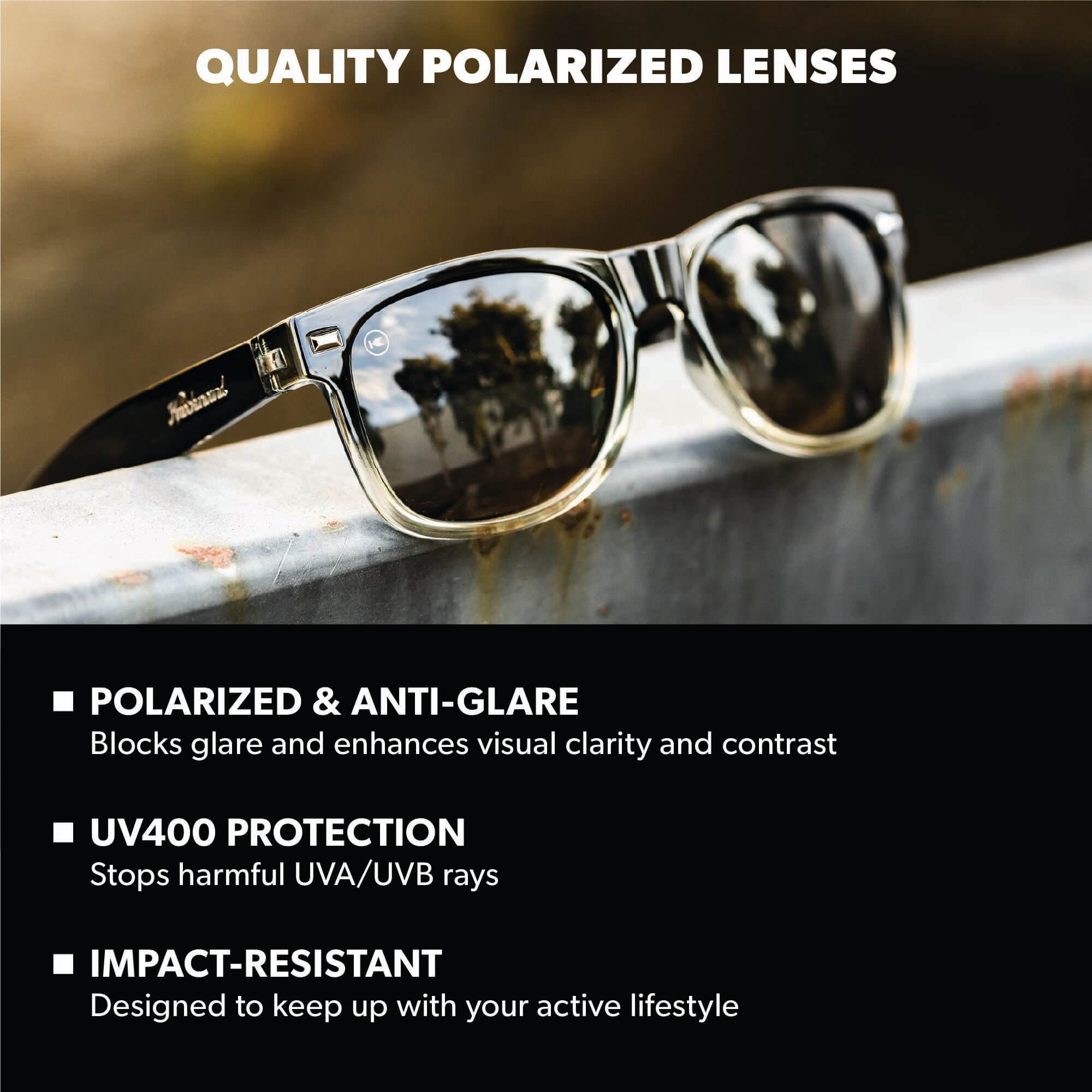Obsidian Fort Knocks Sunglasses, Lens Features