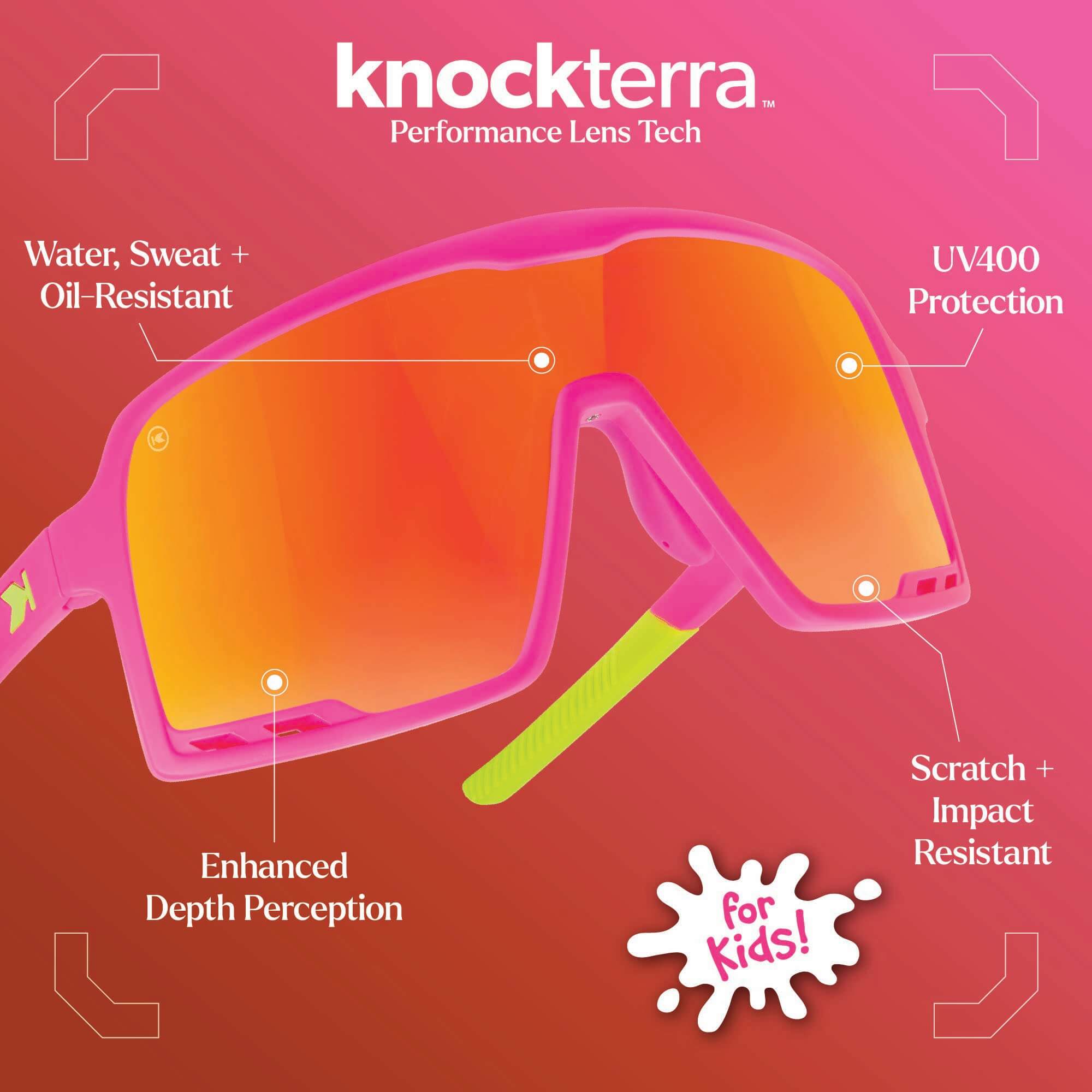 Spring Break Kids Campeones Sunglasses, Knockterra Lens Features