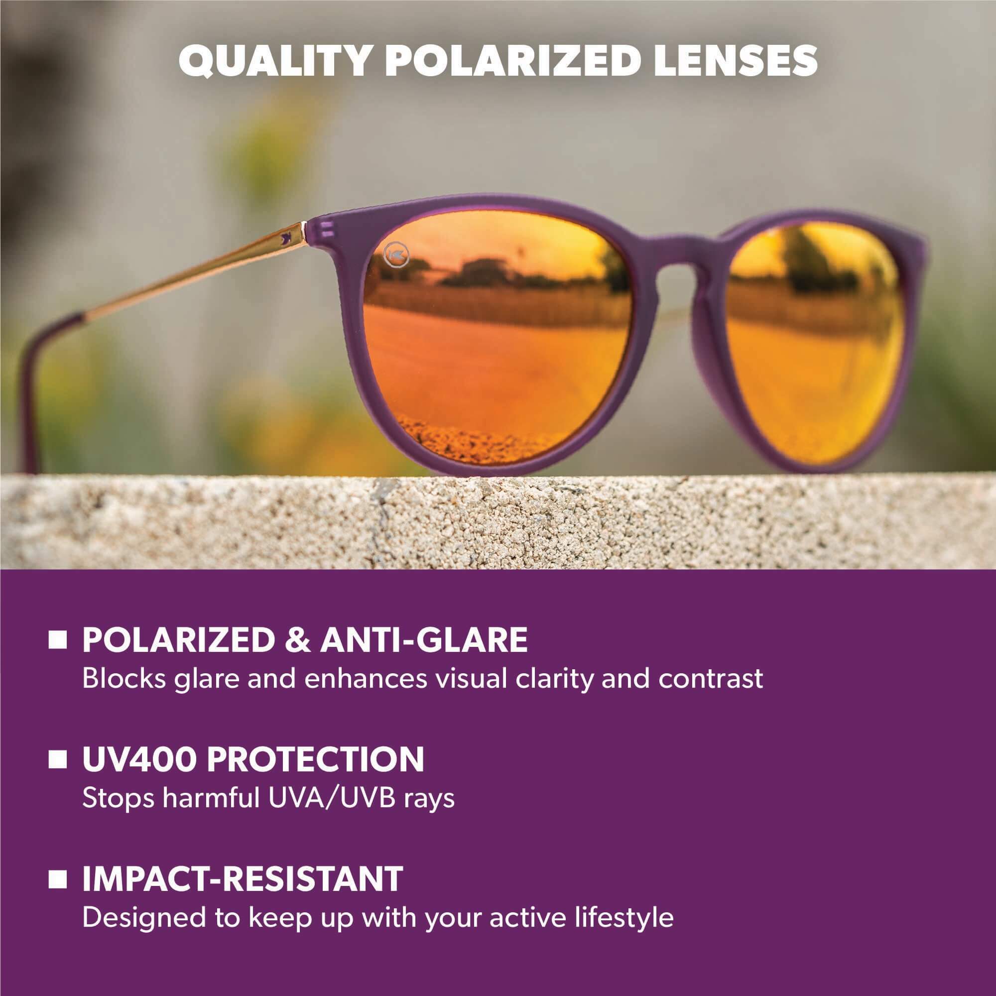 Velvet Royale Mary Janes Sunglasses, Lens Features