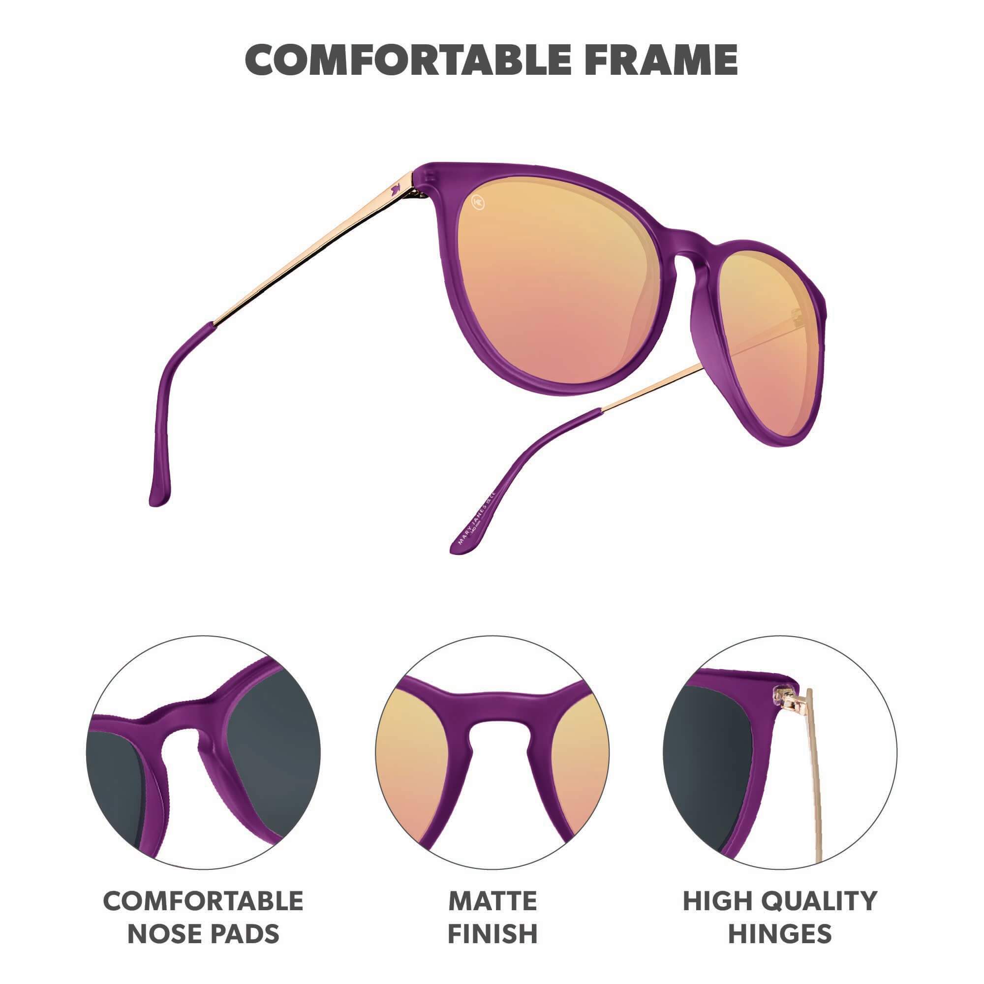 Velvet Royale Mary Janes Sunglasses, Frame Features