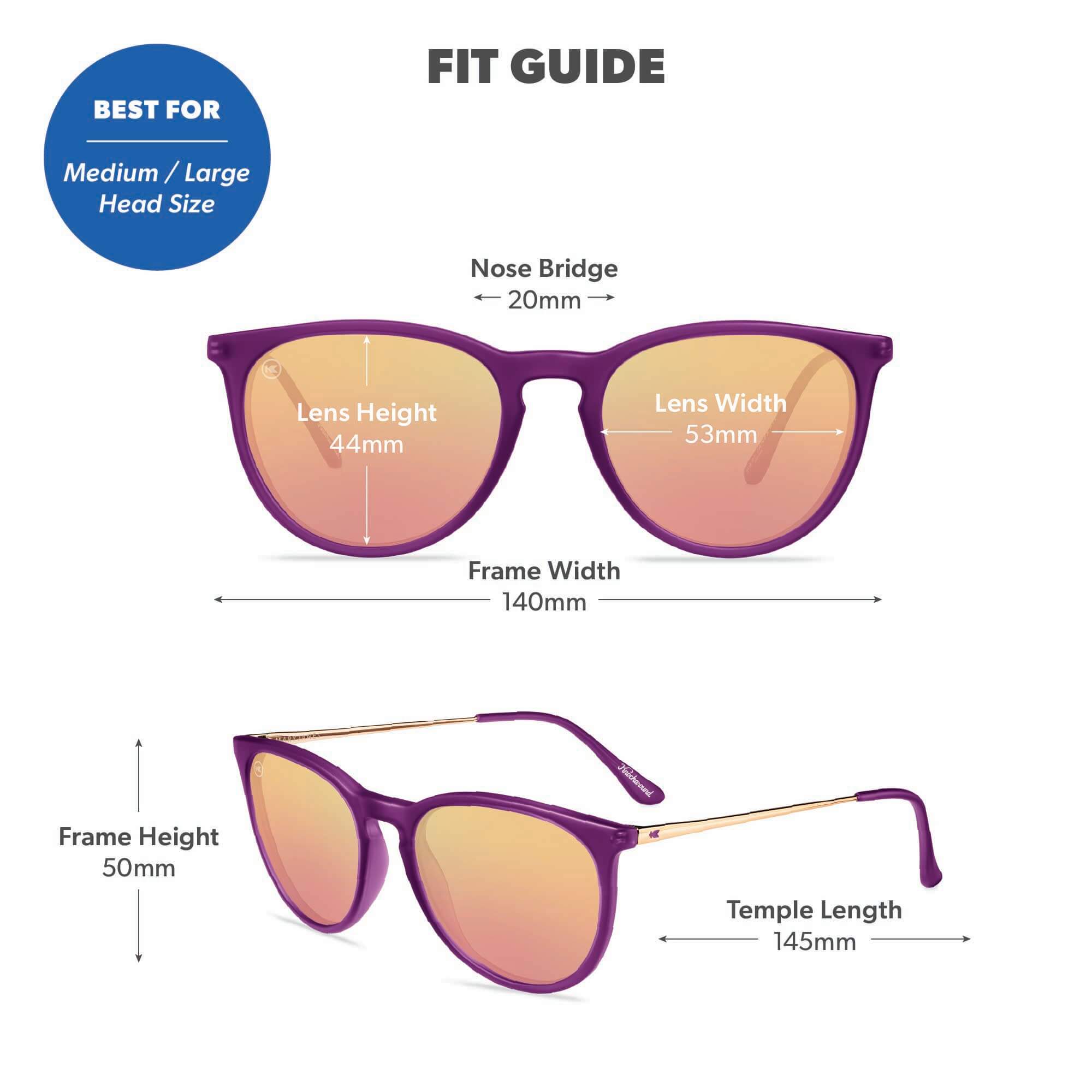 Velvet Royale Mary Janes Sunglasses, Fit Guide
