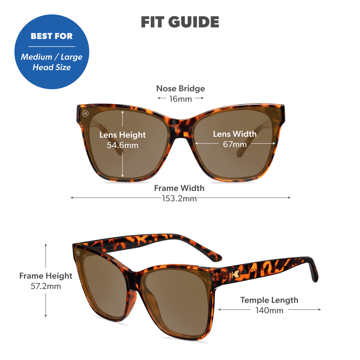 Fit Guide. Best for medium/large. Photo features Glossy Tortoise Shell / Amber Palomas Sunglasses and includes specific frame measurements. See Fit Guide for more details.