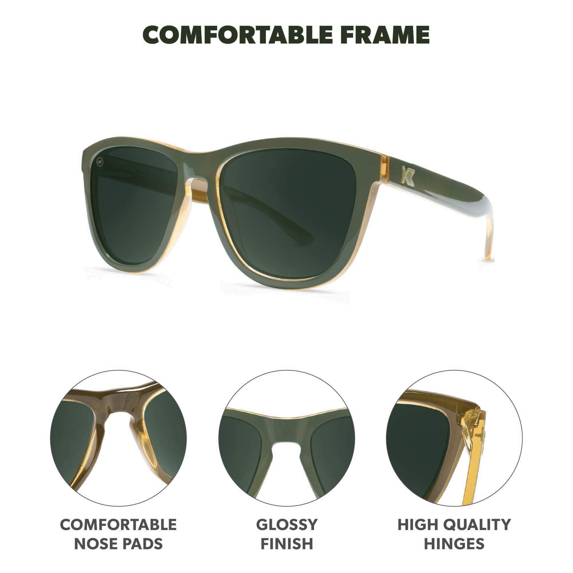 Coyote Calls Premiums Sunglasses, Frame Features