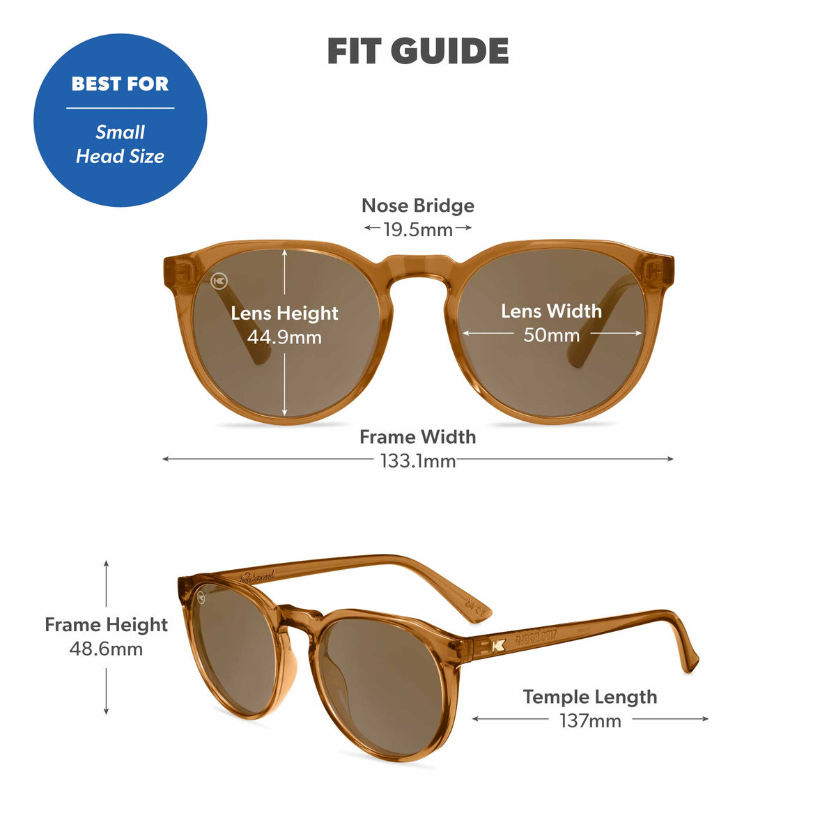 Fit Guide. Best for small. Photo features Rio Tide Pools Sunglasses and includes specific frame measurements. See Fit Guide for more details.