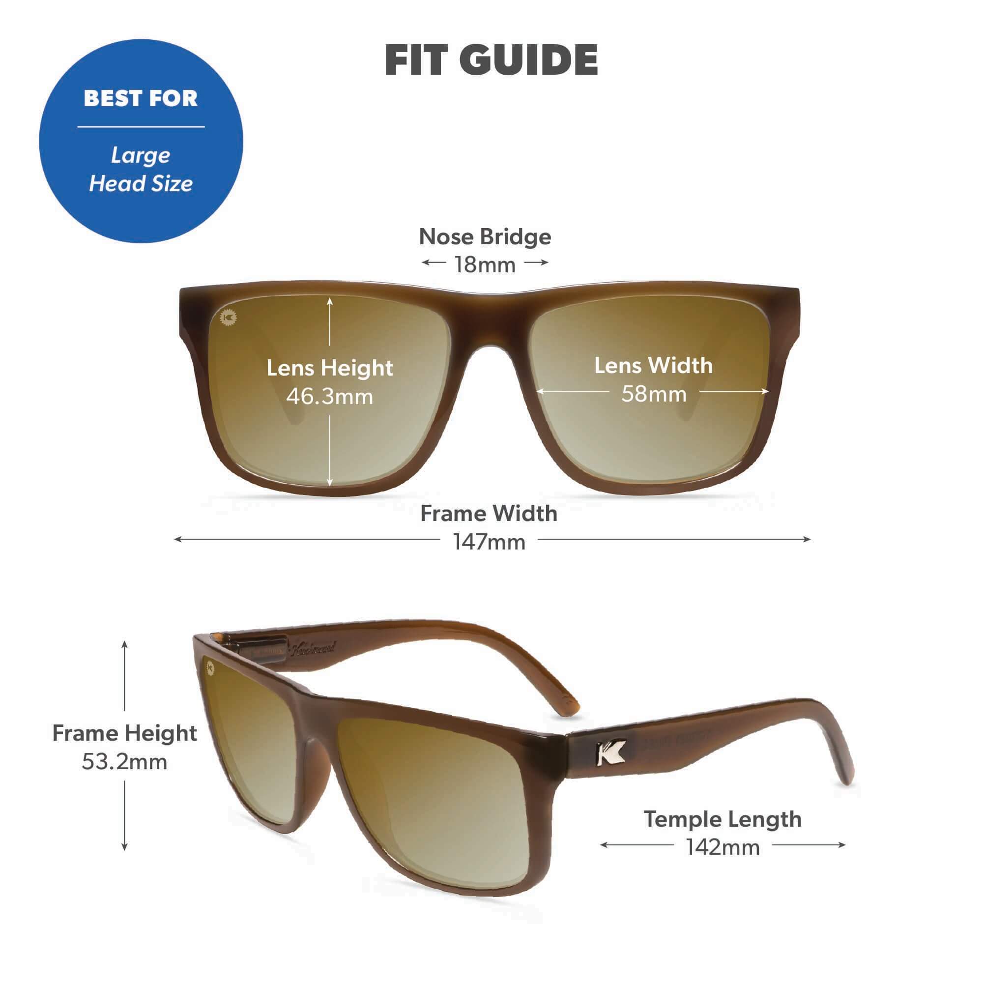 Riverbed Torrey Pines Sunglasses, Fit Guide