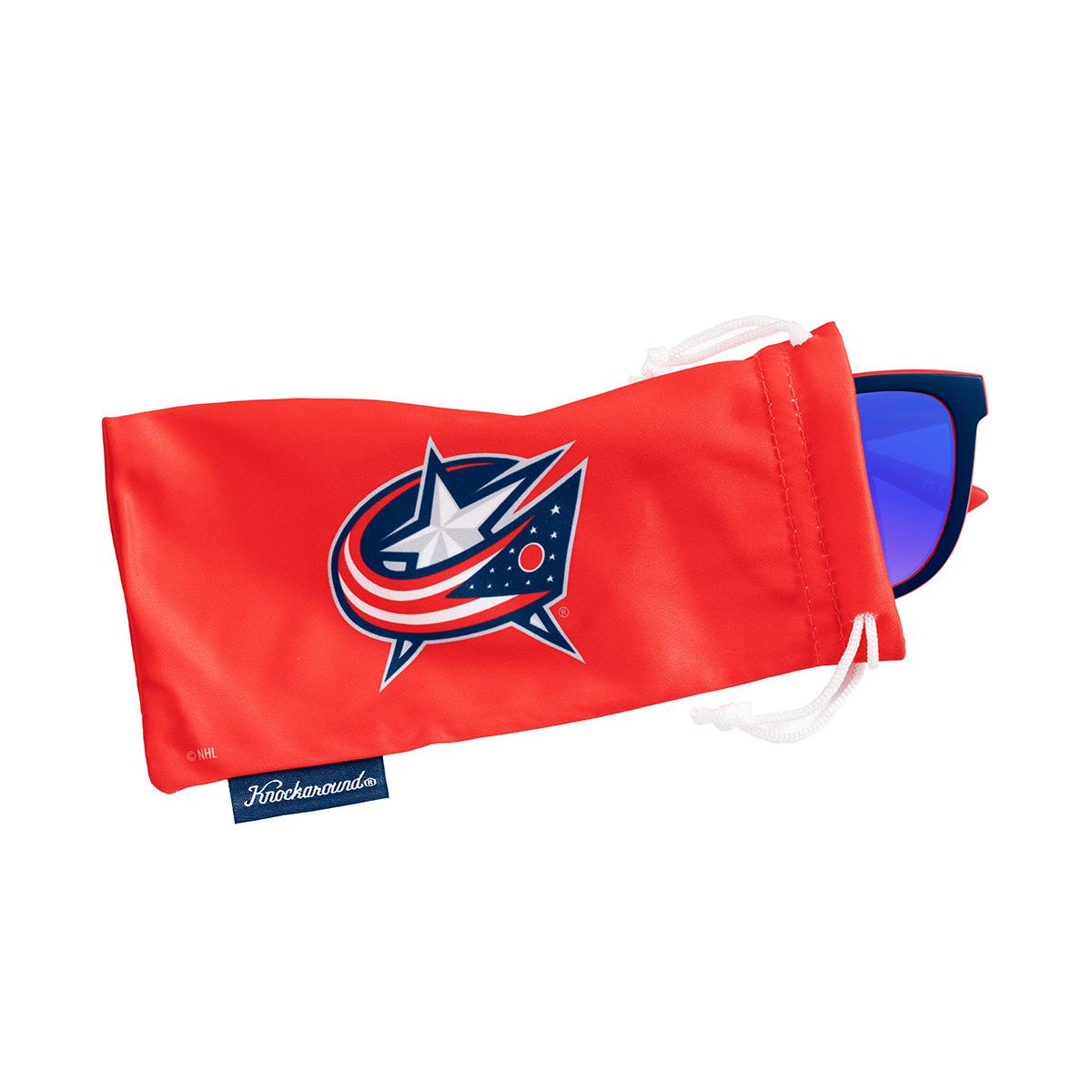 Knockaround Columbus Blue Jackets Sunglasses, Pouch