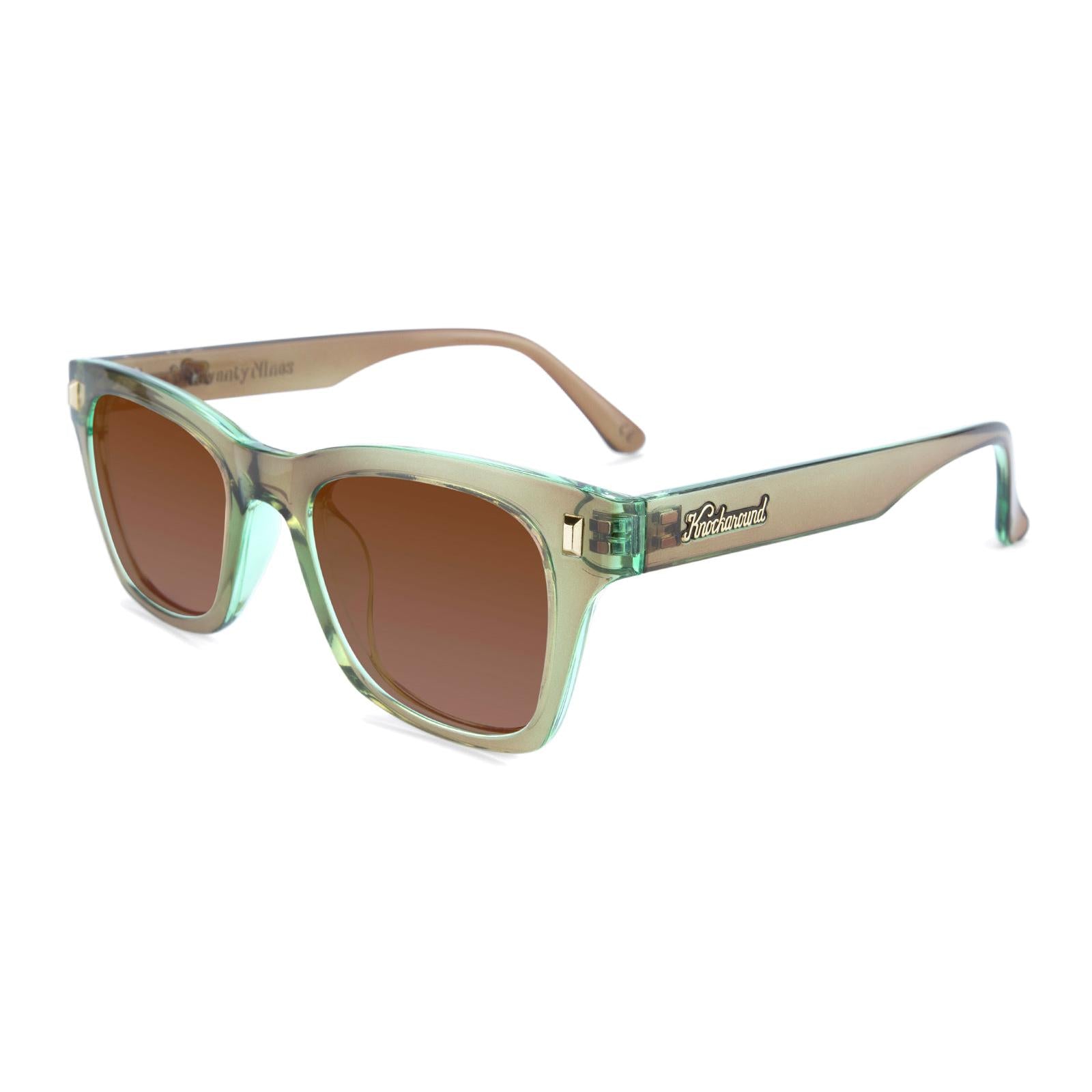 Aged Sage Seventy Nines Prescription Sunglasses with Brown Lens, Flyover