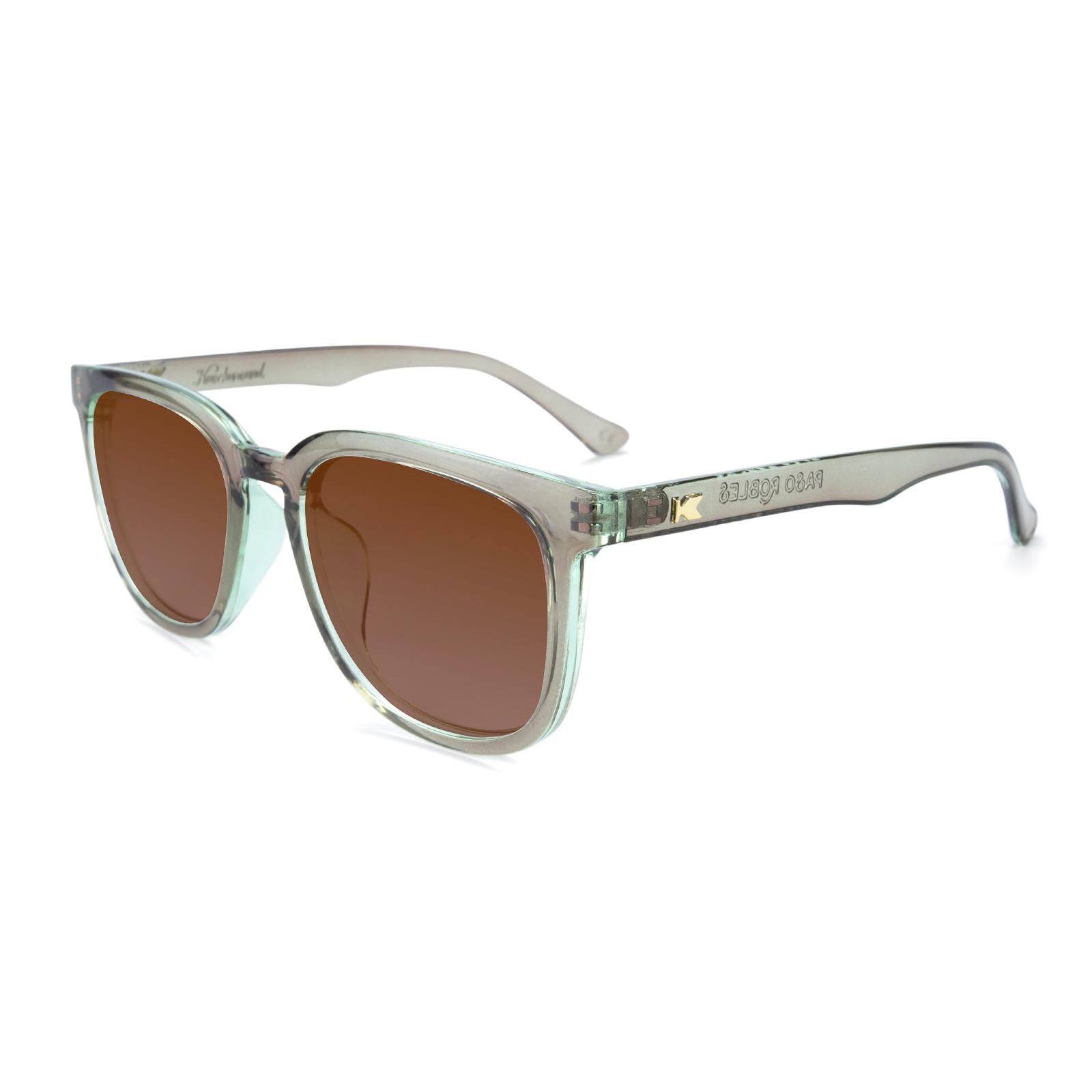 Aged Sage Paso Robles Prescription Sunglasses with CBrown Lens, Flyover 