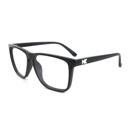 Matte Black Fast Lanes Prescription Sunglasses with Clear Lens, Flyover