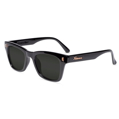 Black Peach Prescription Sunglasses with Grey Lens, Flyover