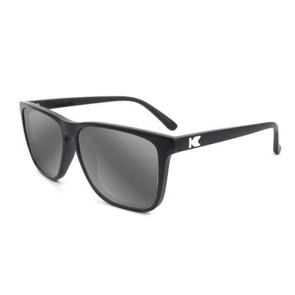 Matte Black Fast Lanes Prescription Sunglasses with Silver Lens, Flyover