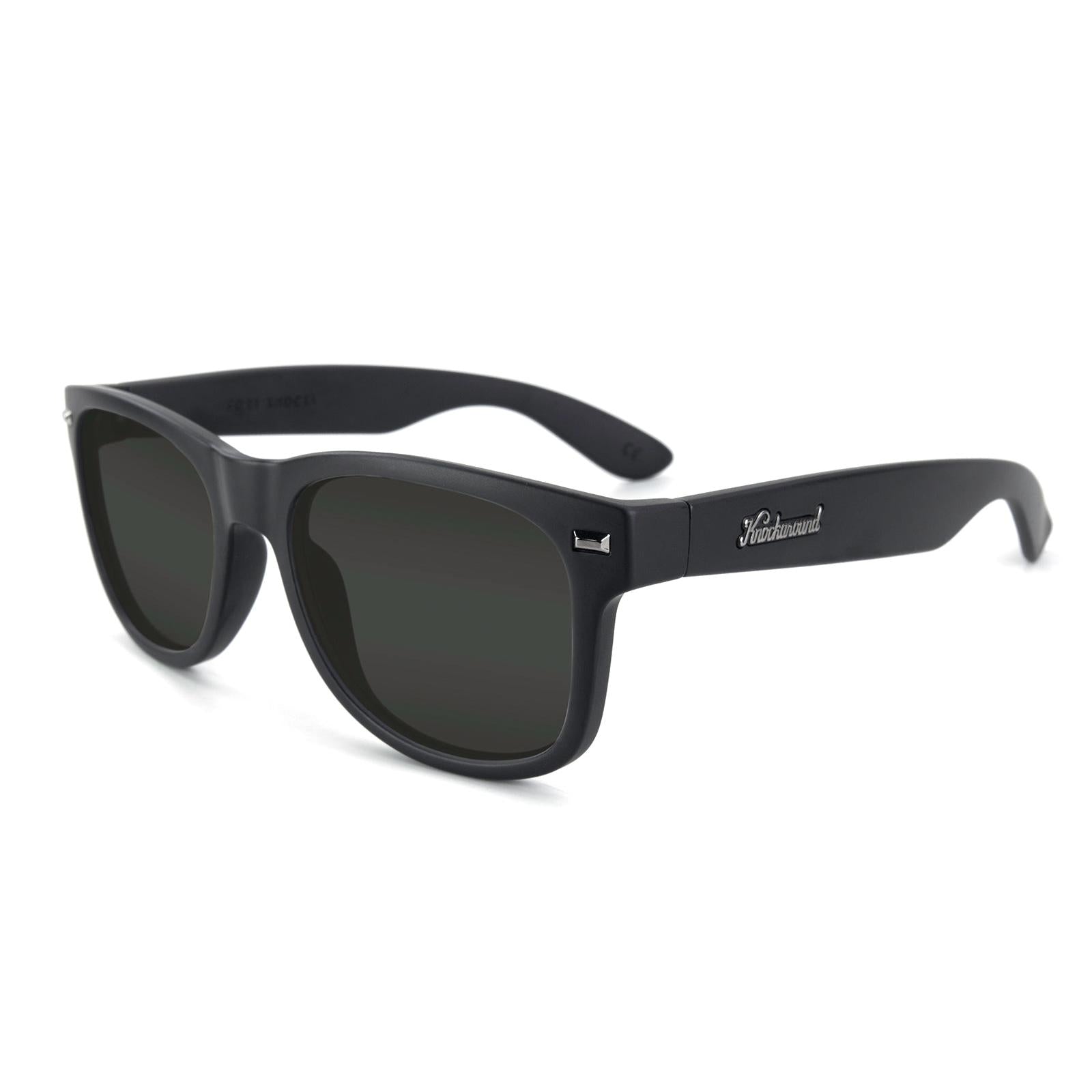 Black on Black Fort Knocks Prescription Sunglasses with Grey  Lens, Flyover 