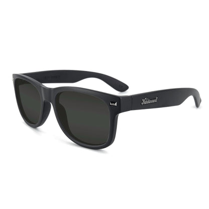 Black on Black Fort Knocks Prescription Sunglasses with Grey  Lens, Flyover 