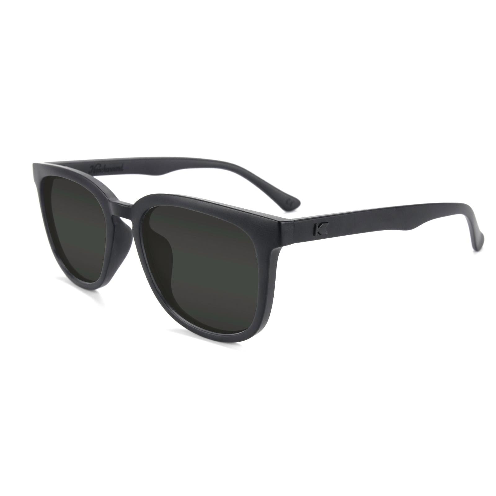Black on Black Paso Robles Prescription Sunglasses with Grey  Lens, Flyover 