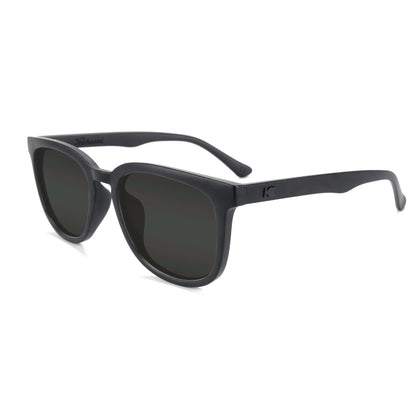Black on Black Paso Robles Prescription Sunglasses with Grey  Lens, Flyover 