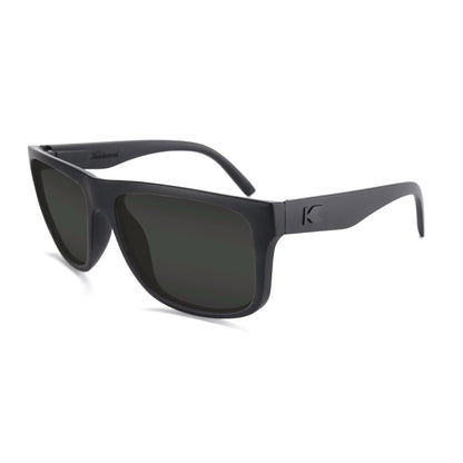 Black on Black Torrey Pines Prescription Sunglasses with Grey Lens, Flyover 