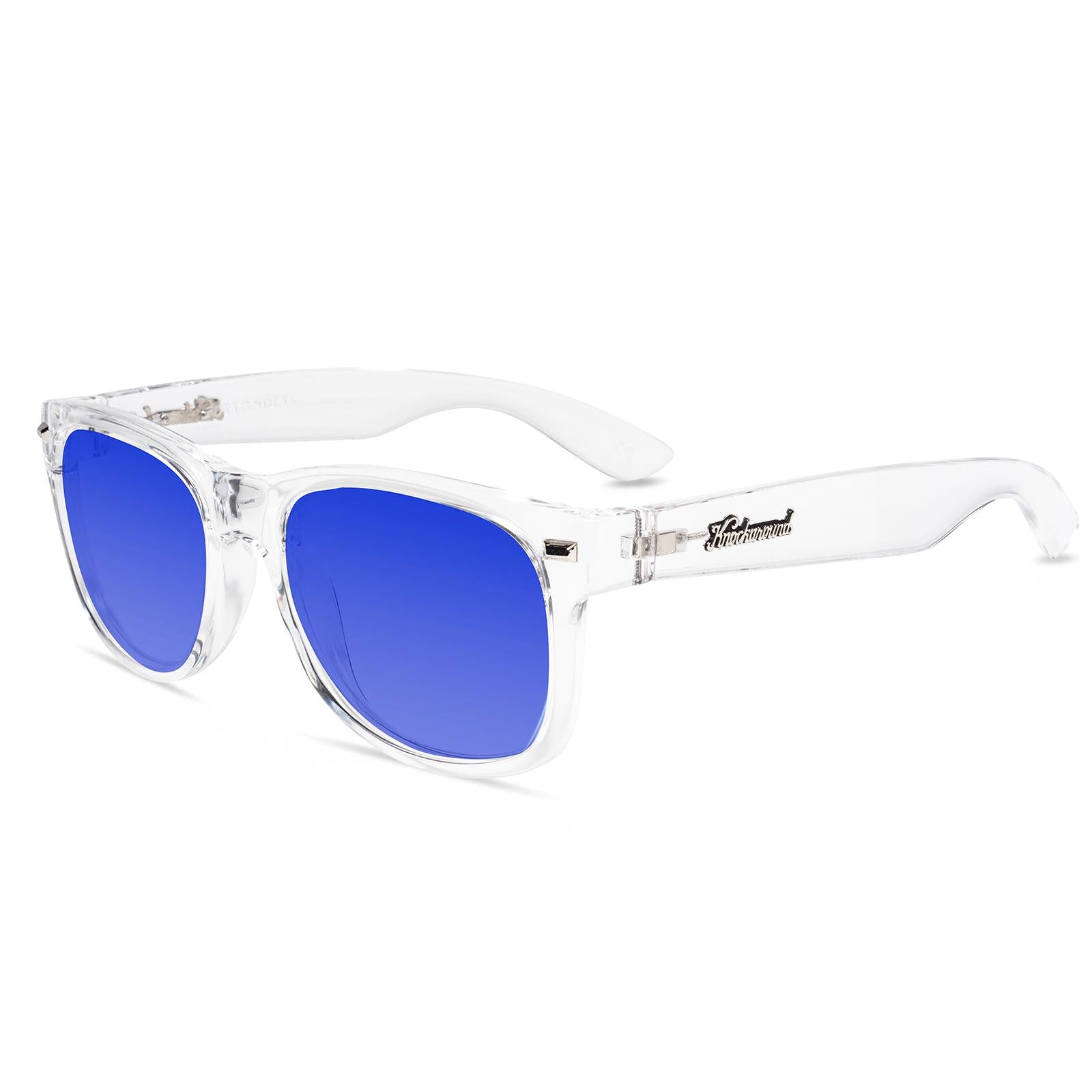 Clear Fort Knocks Prescription Sunglasses with Blue Lens, Flyover 