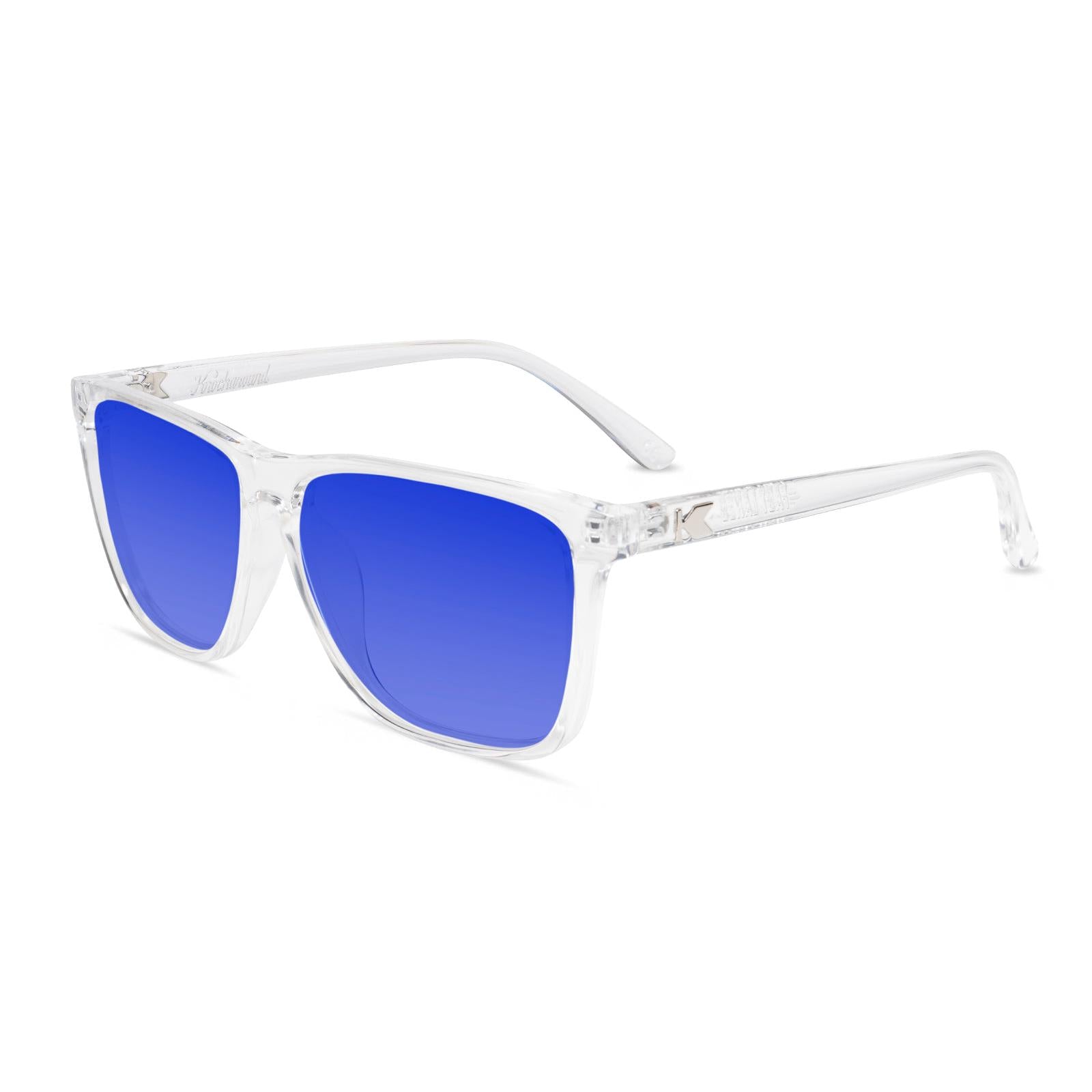 Clear Fast Lanes Prescription Sunglasses with Blue Lens, Flyover 