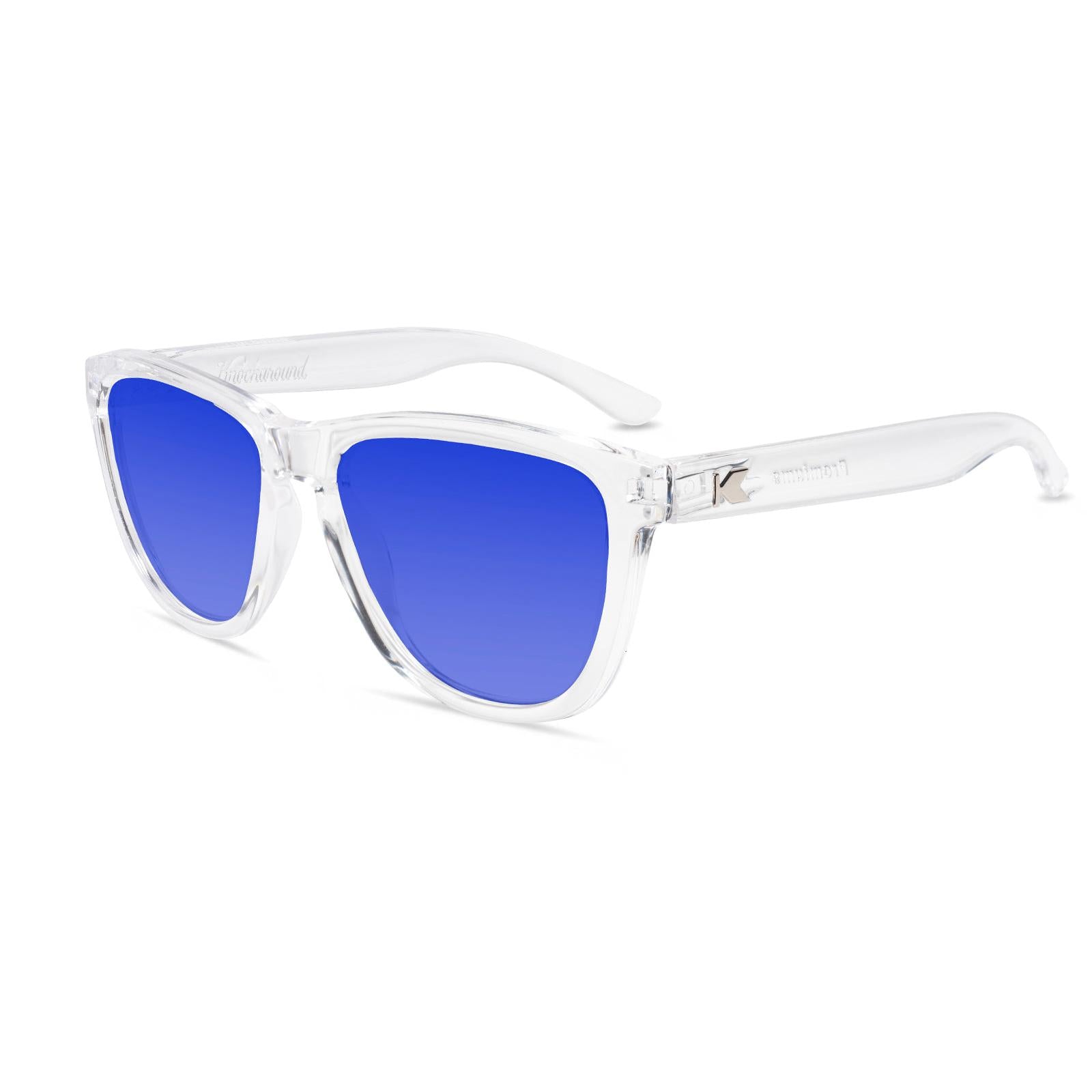Clear Premiums Prescription Sunglasses with Blue Lens, Flyover 