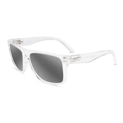 Clear Torrey Pines Prescription Sunglasses with Silver Lens, Flyover