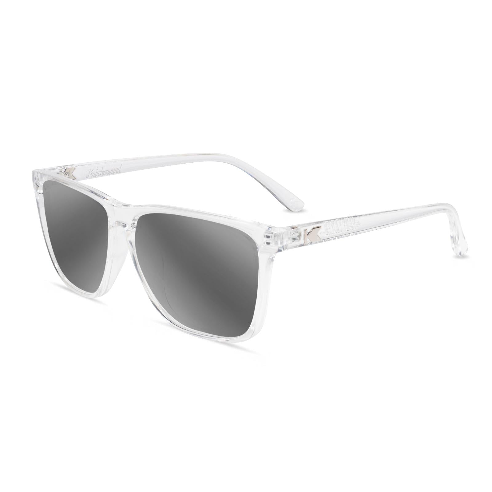 Clear Fast Lanes Prescription Sunglasses with Silver Lens, Flyover 