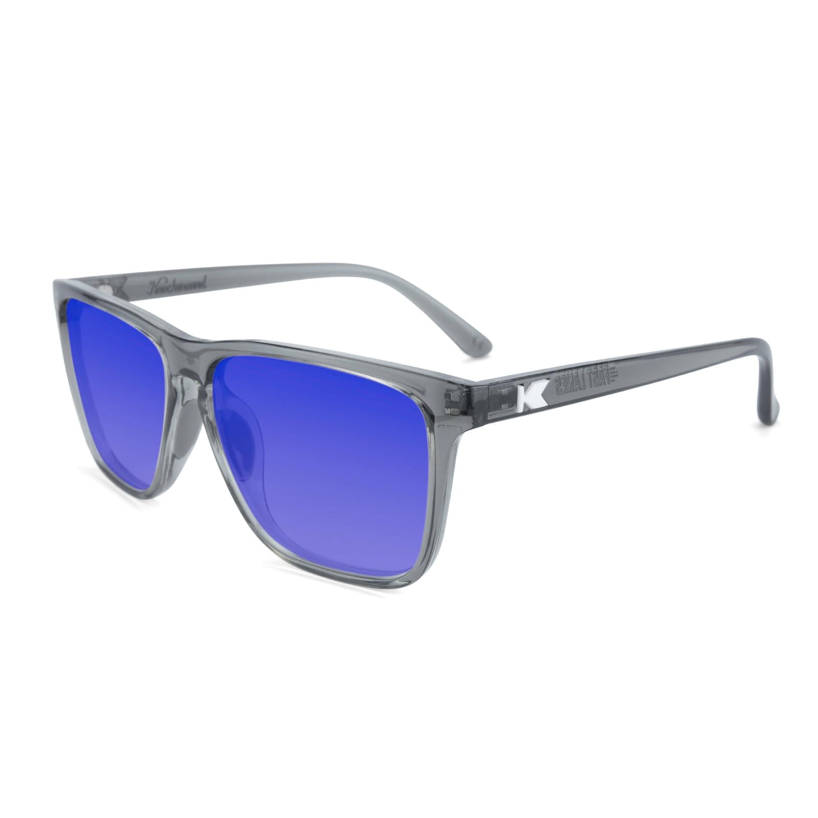 Clear Grey Fast Lanes Sport Prescription Sunglasses with Blue Lens, Flyover 