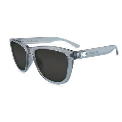 Clear Grey Premiums Sport Prescription Sunglasses with Grey Lens, Flyover 