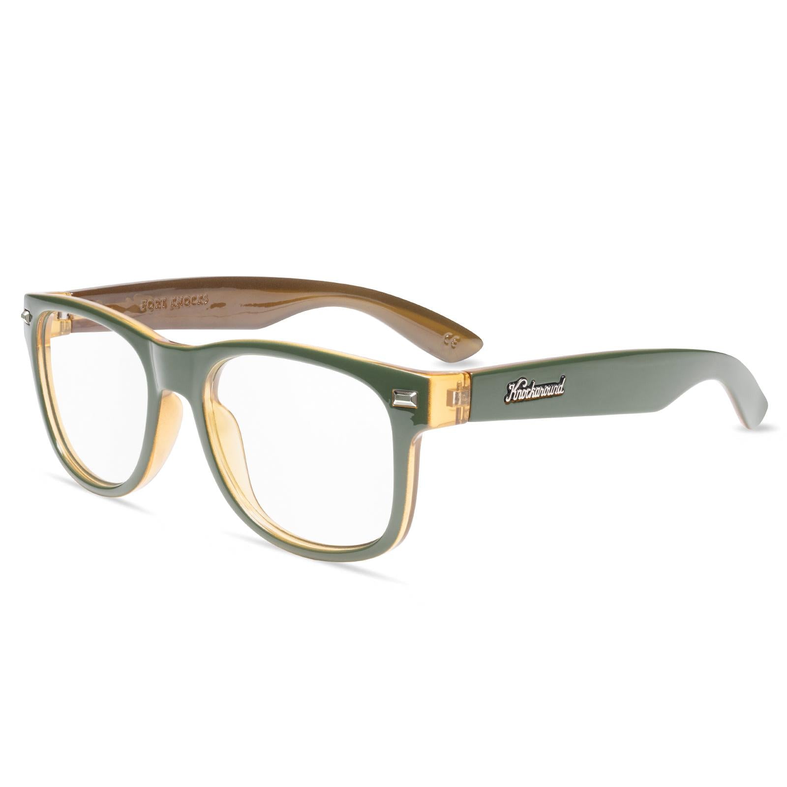 Coyote Calls Fort Knocks Prescription Sunglasses with Clear Lens, Flyover 