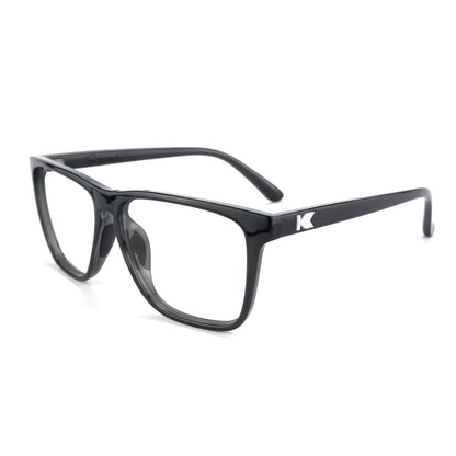 Jelly Black Fast Lanes Sport Prescription Sunglasses with Clear Lens, Flyover 