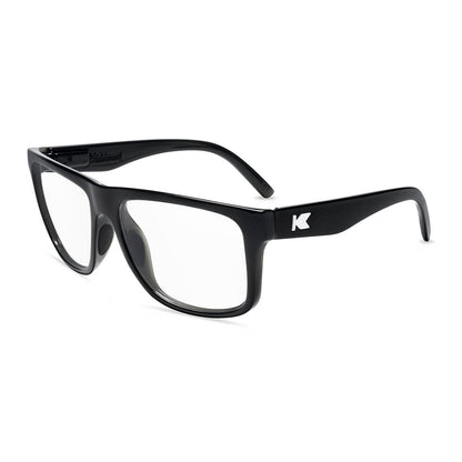 Jelly Black Torrey Pines Sport Prescription Sunglasses with Clear Lens, Flyover 
