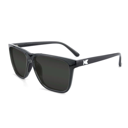 Jelly Black Fast Lanes Sport Prescription Sunglasses with Grey Lens, Flyover 