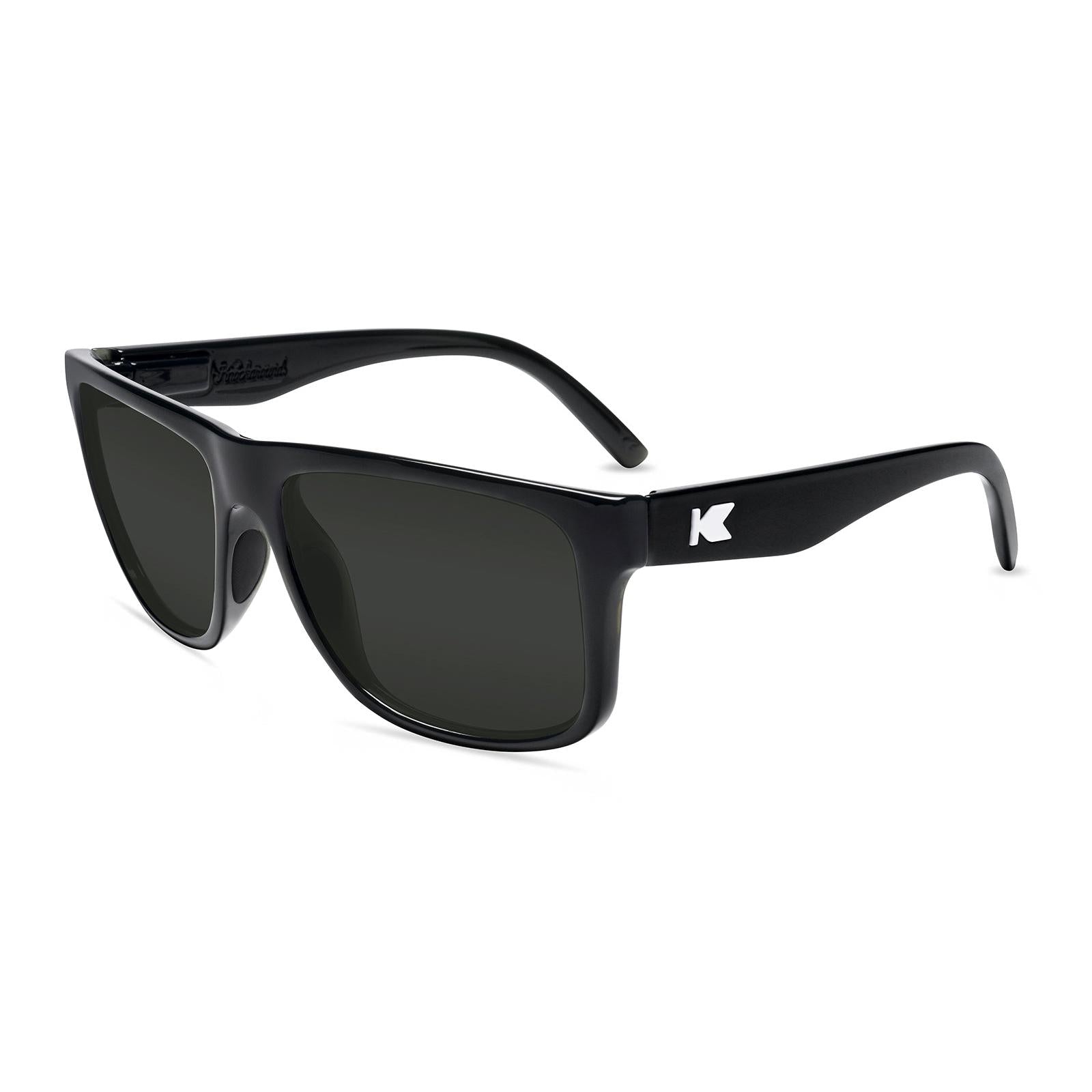 Jelly Black Torrey Pines Sport Prescription Sunglasses with Grey Lens, Flyover 