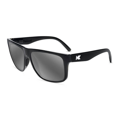 Jelly Black Torrey Pines Sport Prescription Sunglasses with Silver Lens, Flyover 