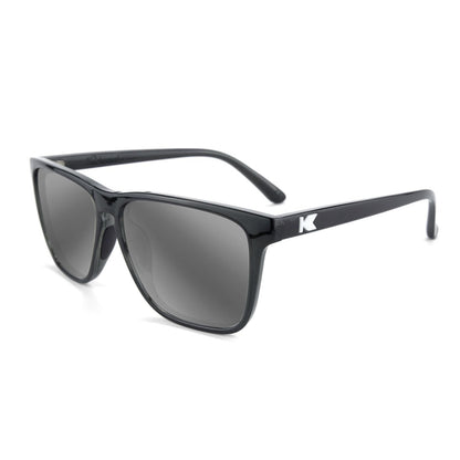 Jelly Black Fast Lanes Sport Prescription Sunglasses with Silver Lens, Flyover 
