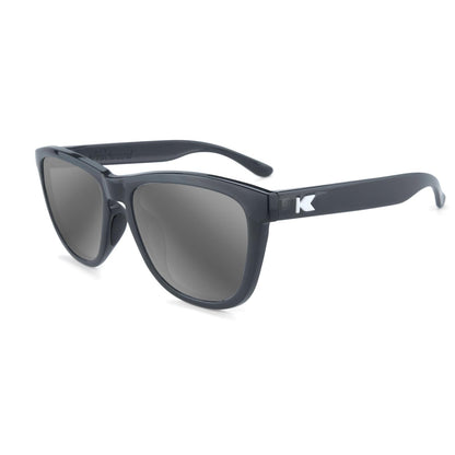 Jelly Black Premiums Sport Prescription Sunglasses with Silver Lens, Flyover 